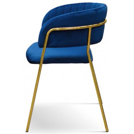 959  Metal chair frame, velvet 3 colours upholstered shell