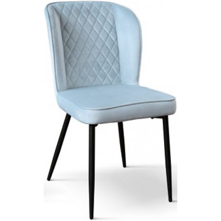 966  Metal chair frame, velvet upholstered shell