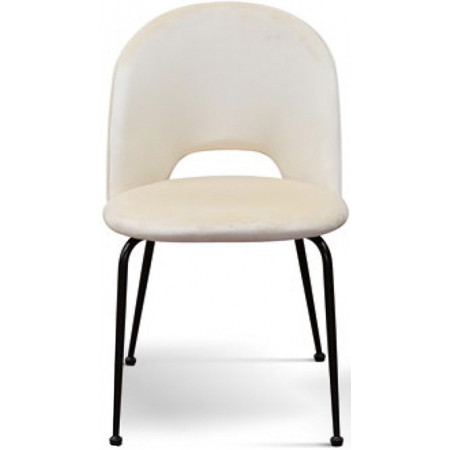 969  Sedia in metallo tappezzata con velluto beige o grigio