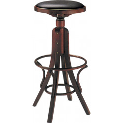 456  Raw or finished beech wood swivel stool H80 seat
