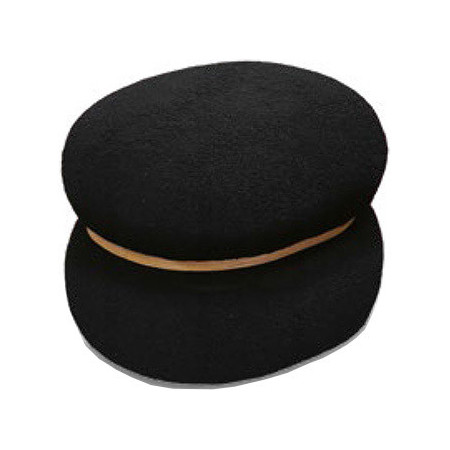 983  MDF inner frame, white or black sheep fur upholstered oval pouf