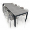 2284 Wall console - extending table with grey cement melamine top