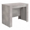 2285  Consolle a muro-tavolo allungabile, piano in melaminico bianco, cemento o rovere