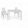 2288  Extending table with inner sliding tops, white or gray tempered glass