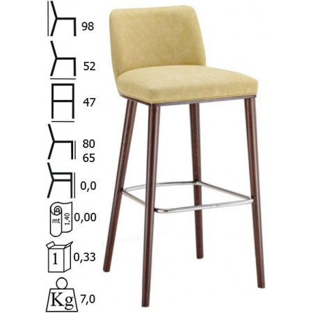 1000/SG  Raw or finished beech wood stool, finishes to choice