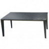 2289 tavolo allungabile, base in metallo, piano in melaminico effetto marmo