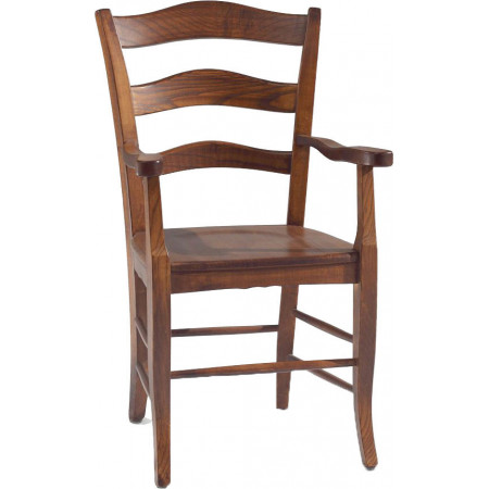 116/C  Raw or finished beech or ash wood armchair, finishes to choice