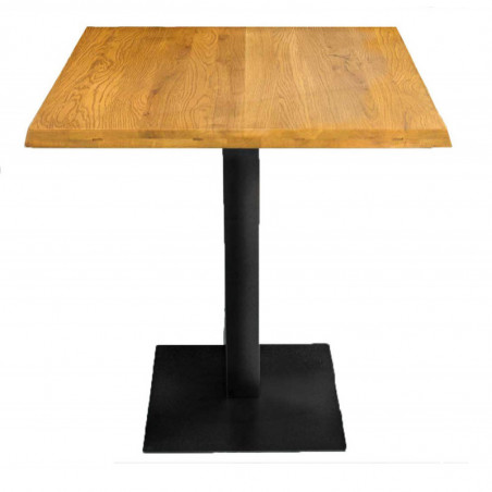 2300 Metal table base with solid lamellar durmast wood top