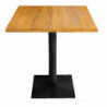 2300 Metal table base with solid lamellar durmast wood top