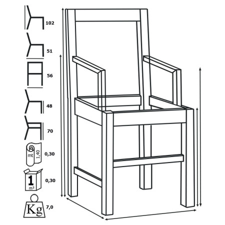 132/C  Raw or finished beech wood armchair, finishes to choice