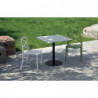 BT2304 Base tavolo H105 in metallo antracite, bianco o ruggine, piano max  70-80
