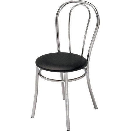 157  Chromed steel chair frame, wooden or upholstered seat
