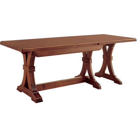 210 Raw or finished extending table with veneered top, finishing to choice