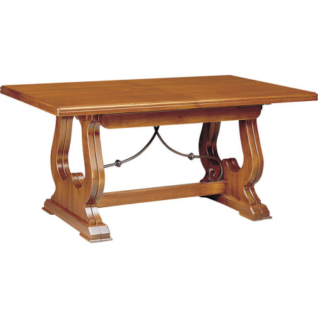 225 Raw or finished extending table with veneered top, finishing to choice