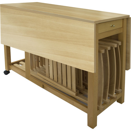 238  Extending console-table, natural or walnut finished