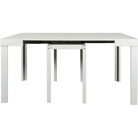 2221  Tavolo allungabile-consolle, piano in melaminico frassino bianco