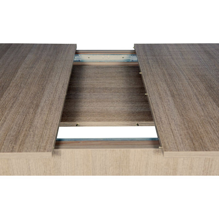 2222  Extending table, grey tranchè durmast wood veneered top