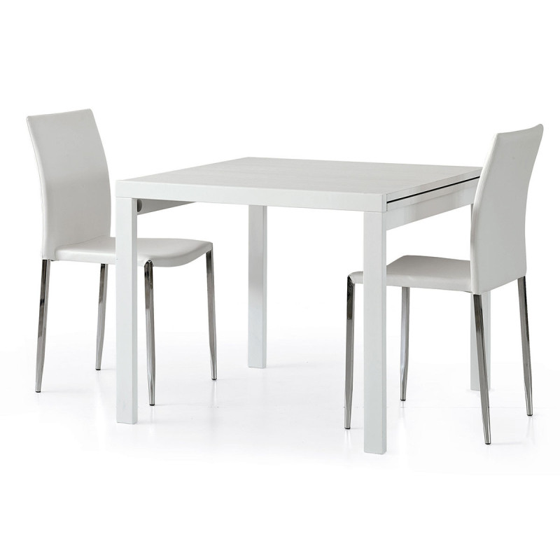 2236  Beech wood table base, white ash or grey double inner sliding tops