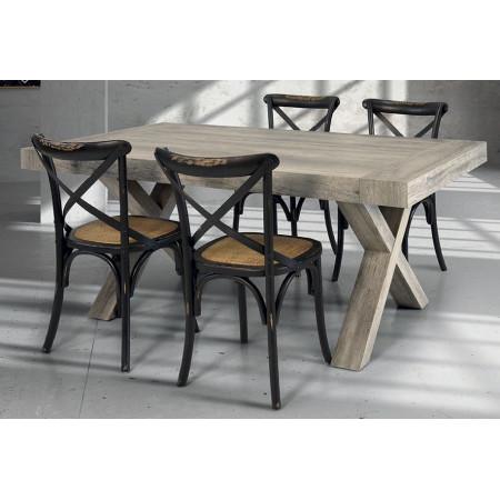 2242  Tavolo con piano allungabile in rovere, bianco, o legno invecchiato