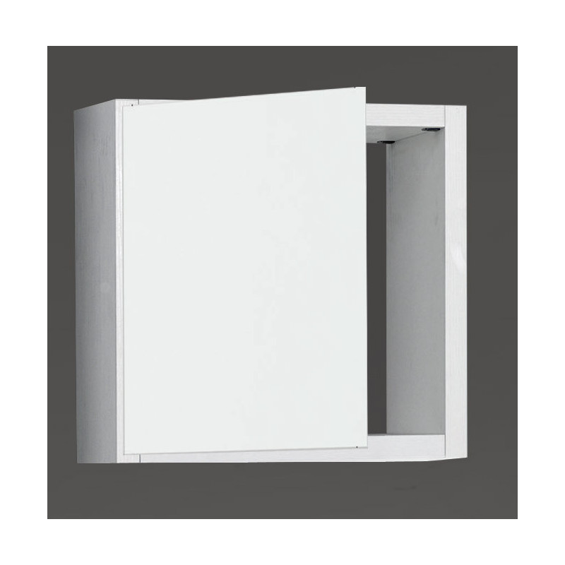 2248 Pensile cubo aperto in melaminico frassino bianco con o senza antina