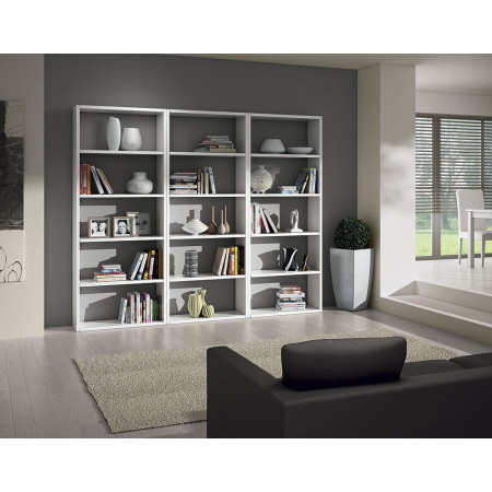 2251 Mobile libreria in nobilitato melaminico frassino bianco