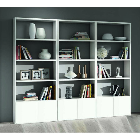 2251 White ash wood melamine veneered bookcase