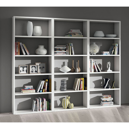 2251 White ash wood melamine veneered bookcase