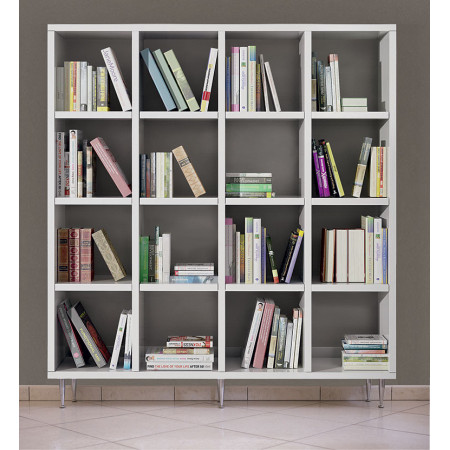 2252 Mobile libreria in nobilitato melaminico frassino bianco