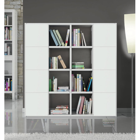 2252 White ash wood melamine veneered bookcase