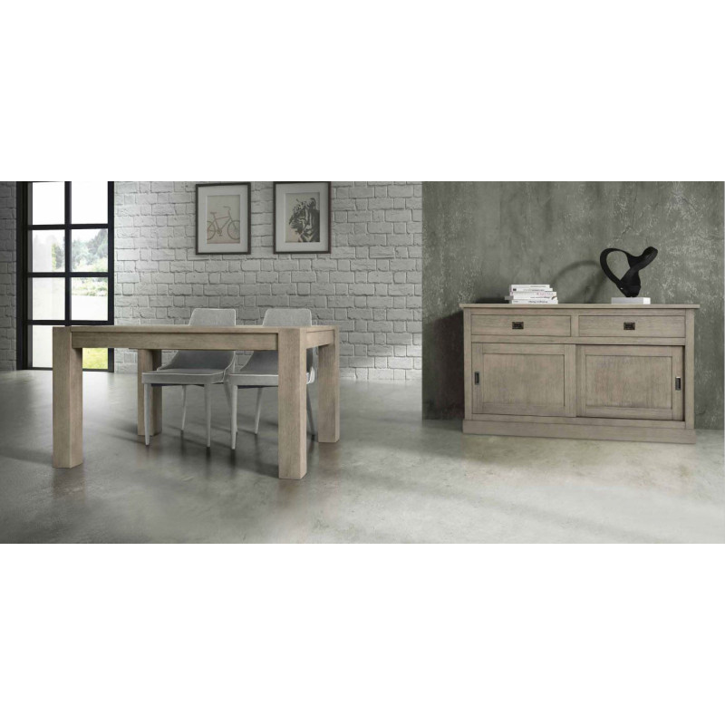 2255 Mobile credenza con porte scorrevoli in rovere patinato a vecchio