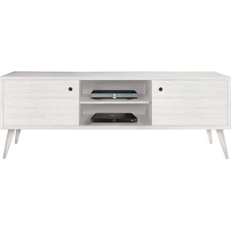 2256 Mobile porta TV a 2 ante in abete bianco, bicolore o naturale