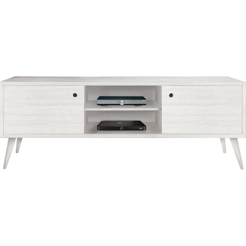 2256 Mobile porta TV a 2 ante in abete bianco, bicolore o naturale