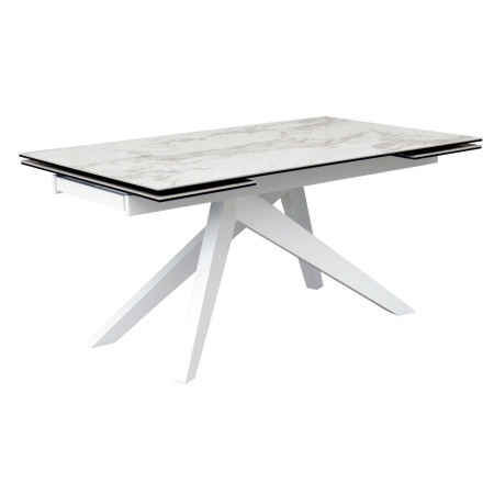 2264  Extending table, glass-ceramic top marble effect finished