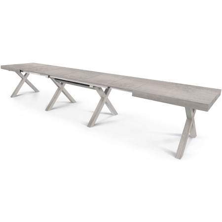 2268 Extending table, veneered top, white, grey or durmast finished