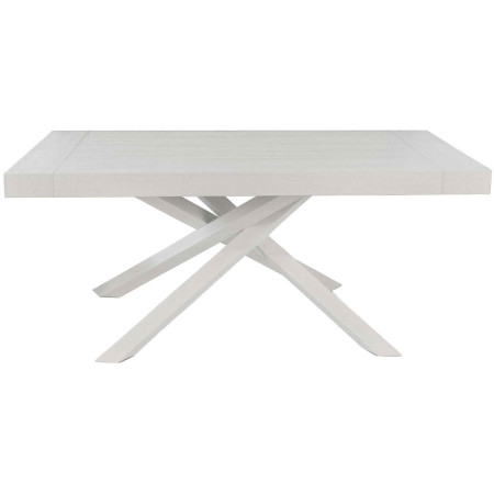 2269  Tavolo allungabile con base in metallo e piano in melaminico bianco o rovere
