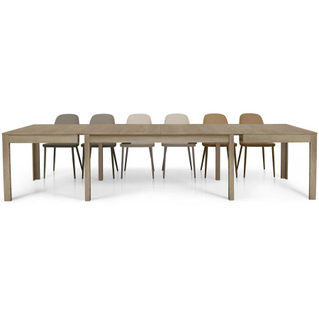 2271  Extending table, grey ash wood melamine veneered top