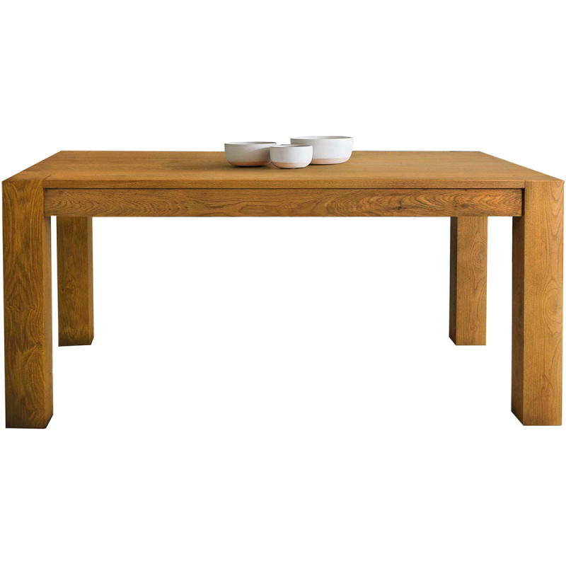 2274  Durmast wood table, multilayer wood  top, wheat finished