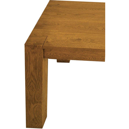 2274 Tavolo allungabile in rovere, piano in legno listellare, finitura rovere grano