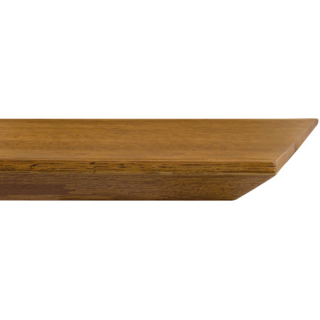 2278 Tavolo fisso con base in metallo e piano in rovere massello finitura grano