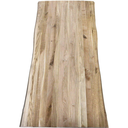 2291 Black steel table base, solid durmast wood top natural finished