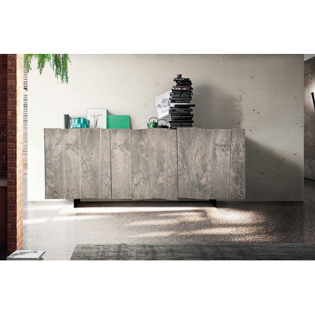 2293  Mobile credenza in rovere finiture naturale o grigio cemento