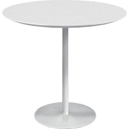 2299  Metal small table base, white lacquered top