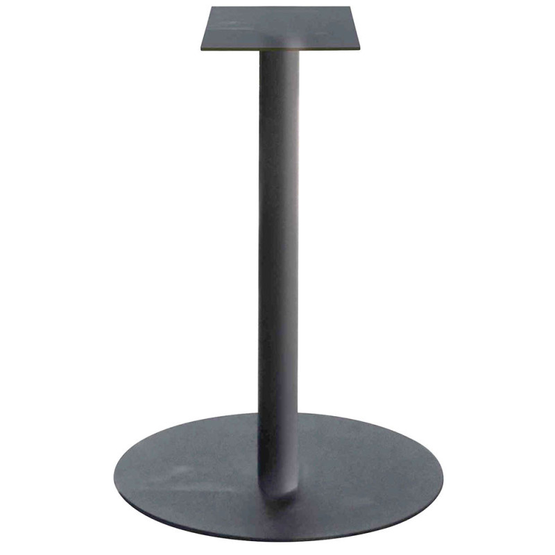 2304 Base alta per tavolo in metallo antracite, bianco, o bronzo, per piano max cm 70x70 ø 80