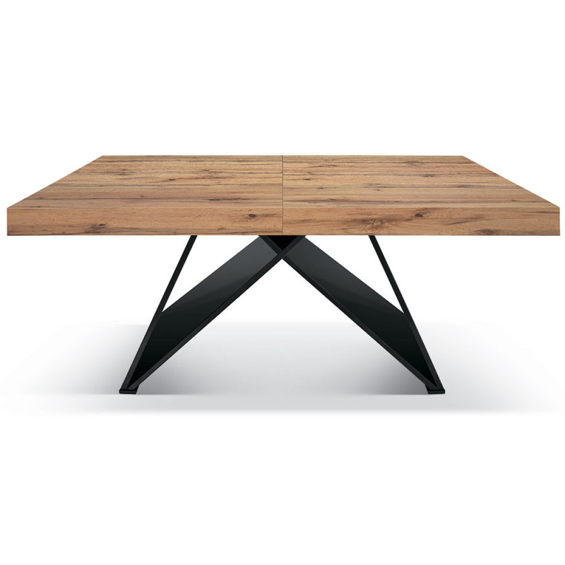 2313  Tavolo con base in MDF, piano allungabile rovere o grigio cemento
