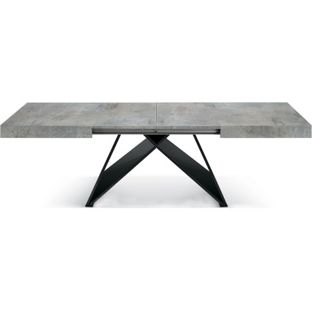 2313  Tavolo con base in MDF, piano allungabile rovere o grigio cemento