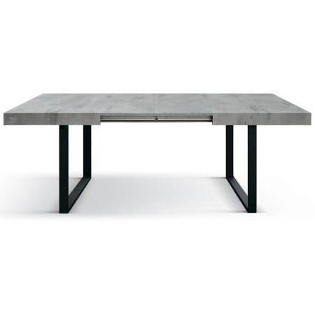 2318  Metal table base, durmast, cement grey, or white extending top