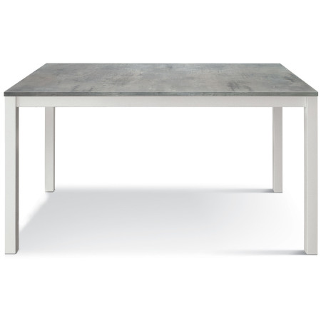 2348  White or black metal table base, cement grey extending top