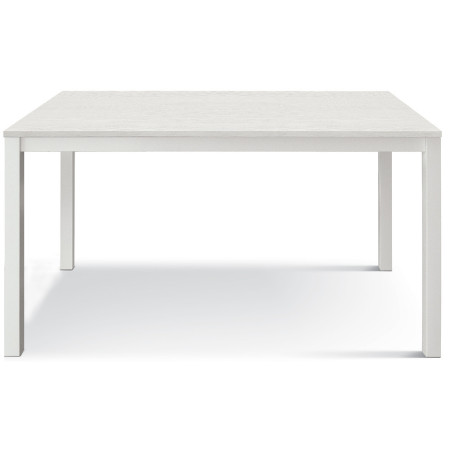 2349  White or black metal table base, white ash wood extending top