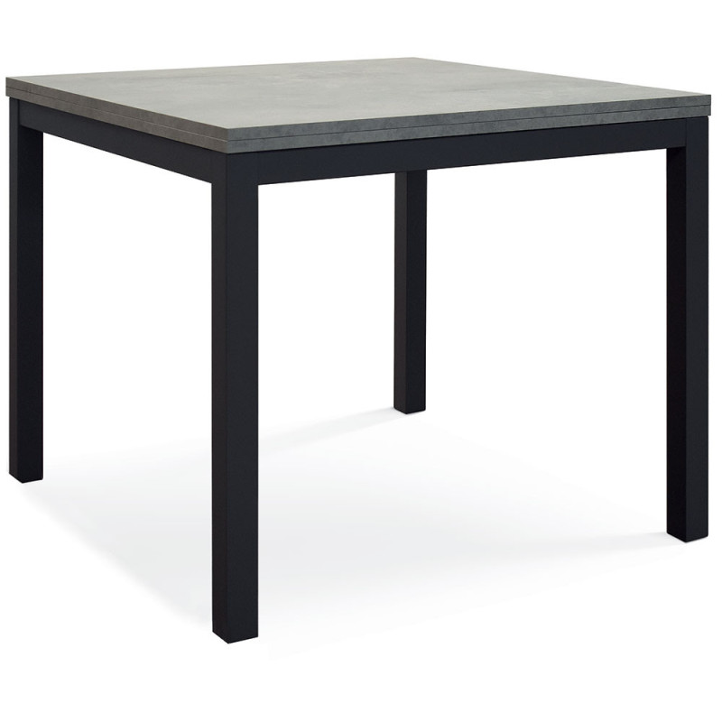 2354 Folding or extending table with metal base, cement grey top