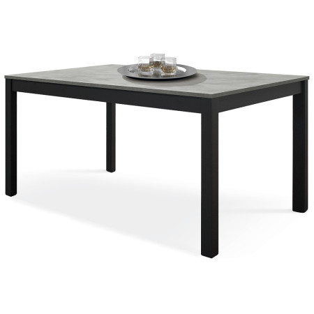 2354 Folding or extending table with metal base, cement grey top